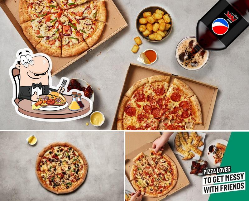 Try out pizza at Papa Johns Pizza