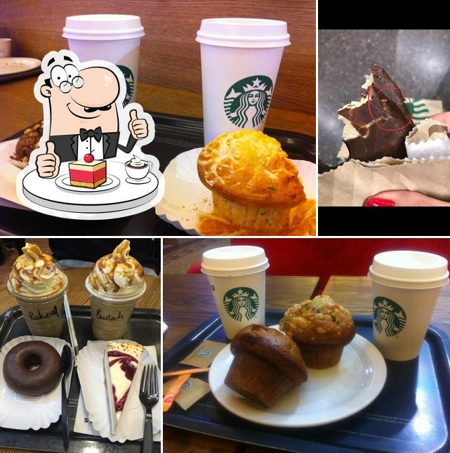 Starbucks serves a number of desserts