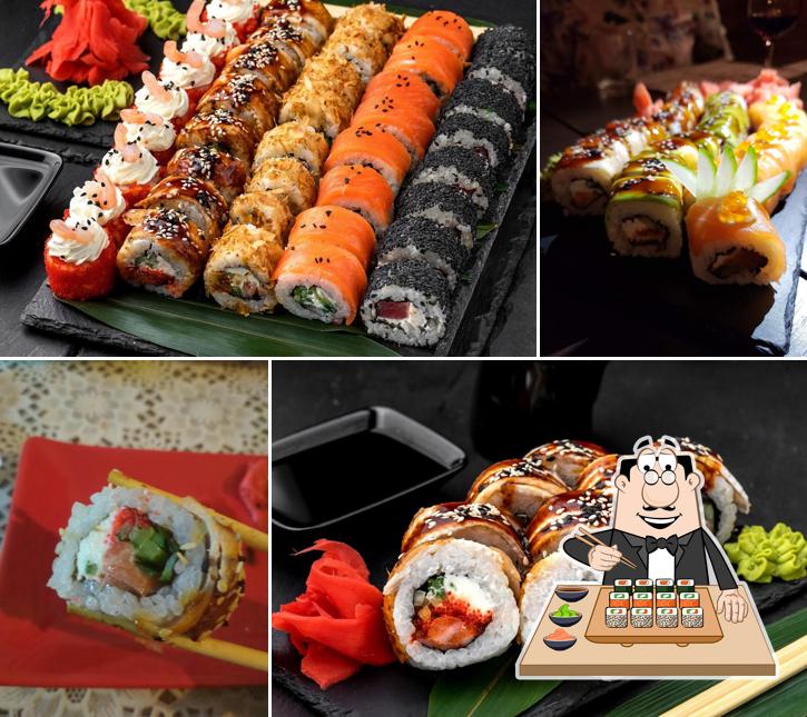 Sushi rolls are available at Kamasushi