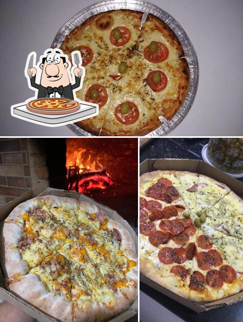 Escolha pizza no Pizzaria Fulô de Mandacaru