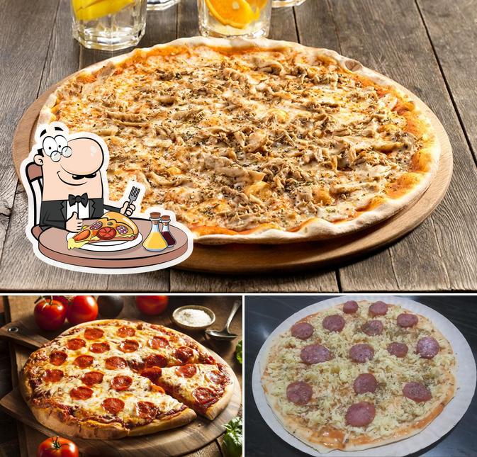 Consiga diferentes tipos de pizza