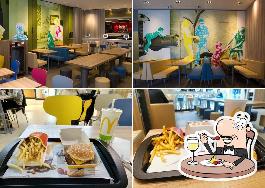 Questa è la immagine che presenta la cibo e interni di McDonald's Avenue Mall
