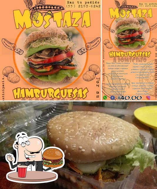 Pide una hamburguesa en Mostaza Burger
