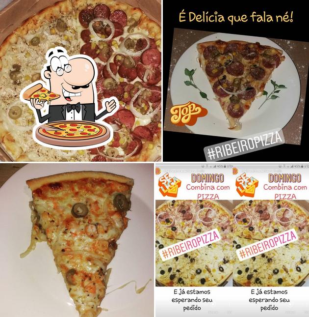 Escolha pizza no Ribeiro Pizzas Delivery