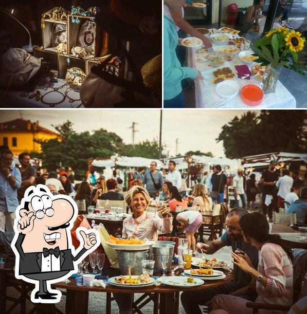 La immagine di interni e cibo da Bar "La Caffetteria"