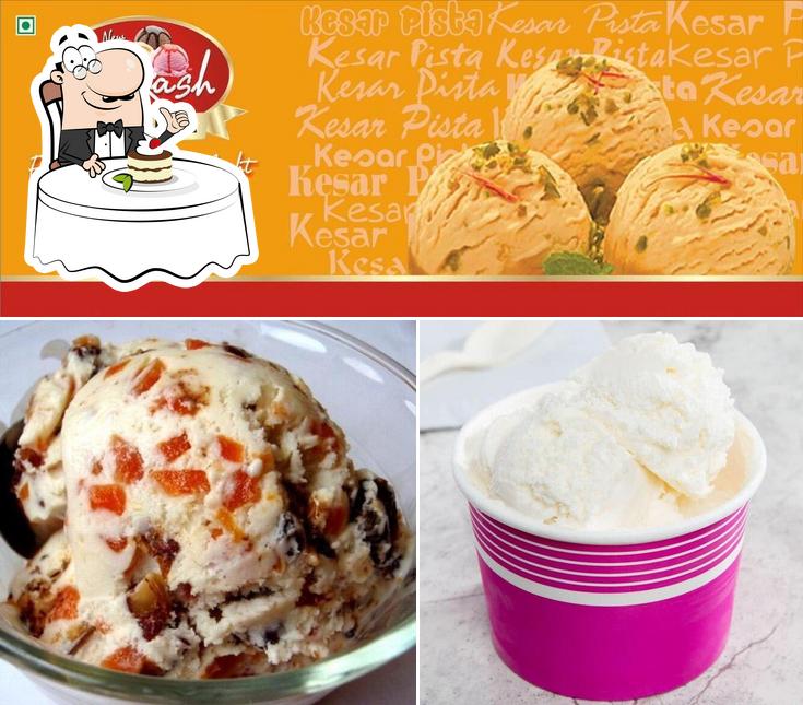 New Parkash Ice Cream offers a selection of sweet dishes