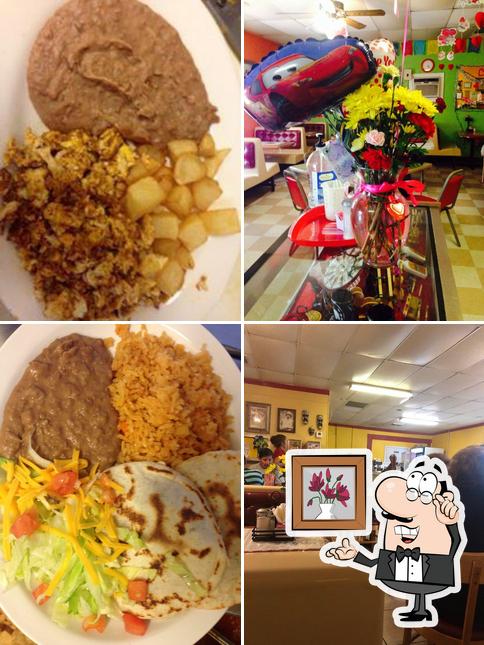 This is the image displaying interior and food at La Joya Durango 1