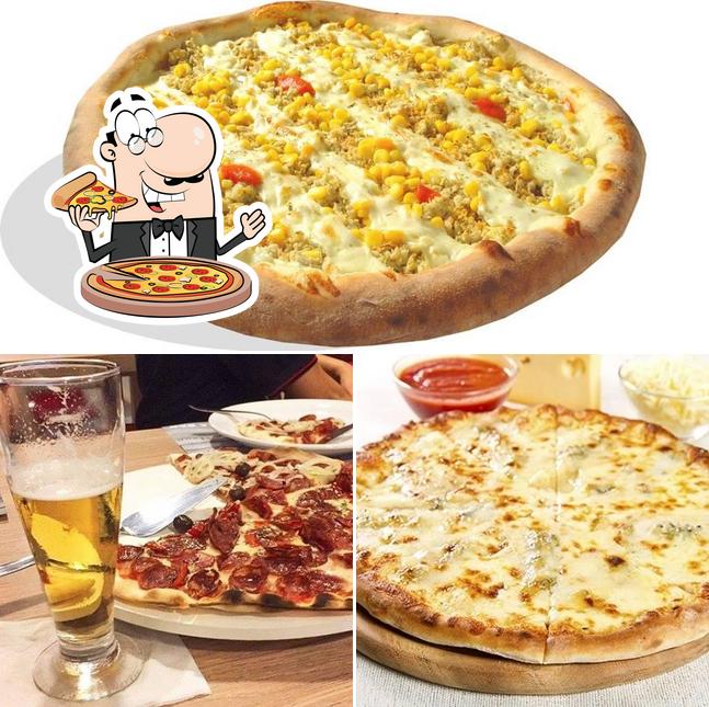 Experimente pizza no Pizzaria e Chopperia Casarão