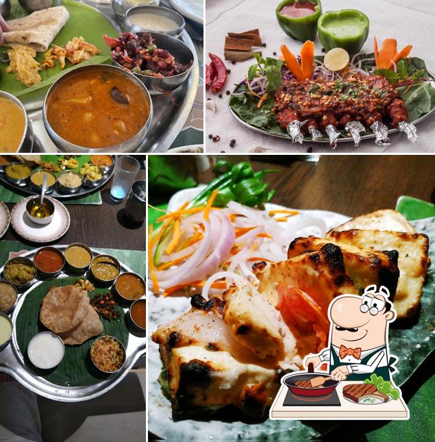 Order meat dishes at Plantain Leaf Restaurant, Tirupati