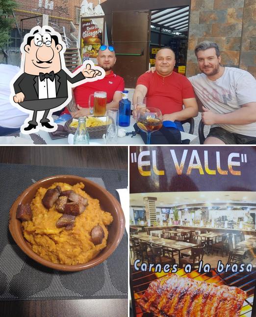 Take a look at the picture showing interior and food at Restaurante el valle