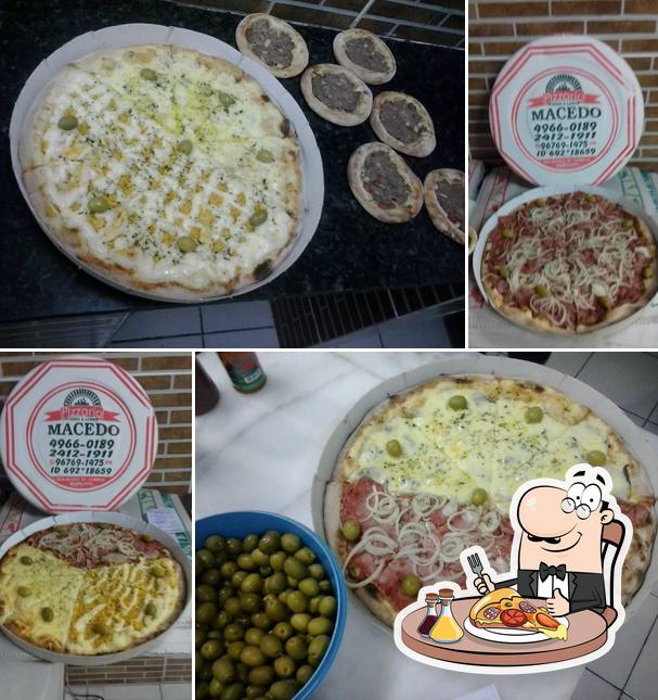 Experimente pizza no Pizzaria Macedo