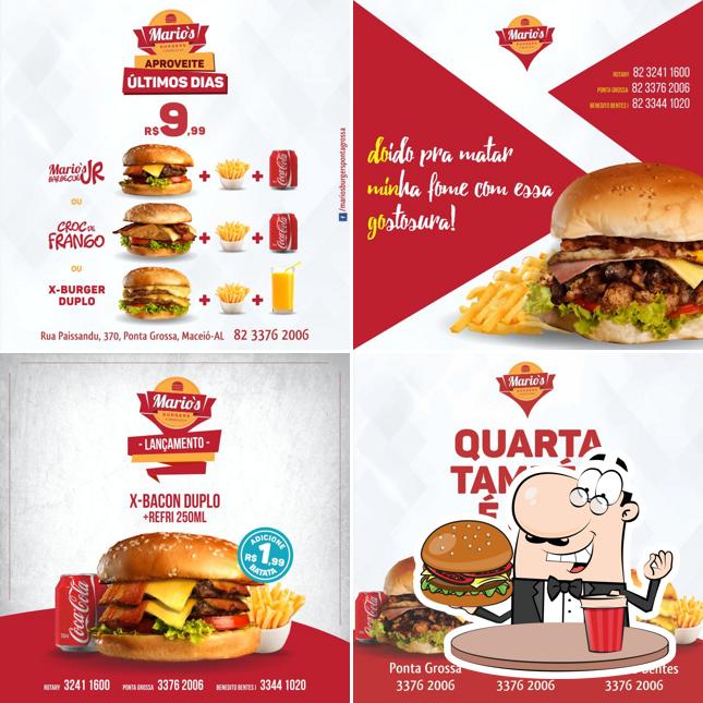 Os hambúrgueres do Mario's Burgers irão satisfazer uma variedade de gostos