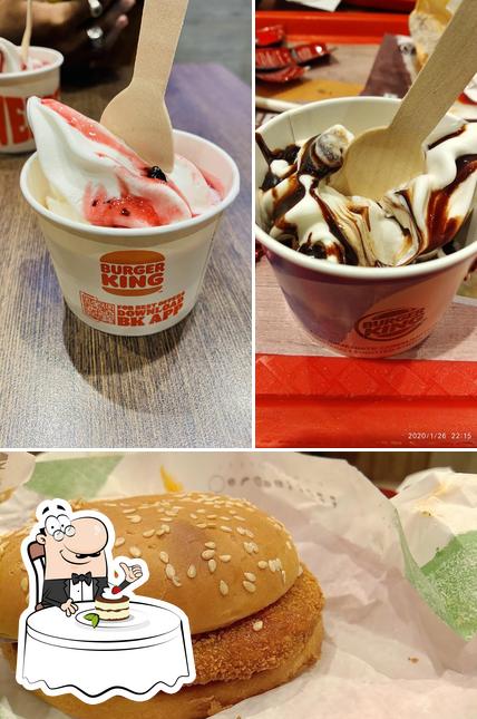 Burger King serves a variety of sweet dishes