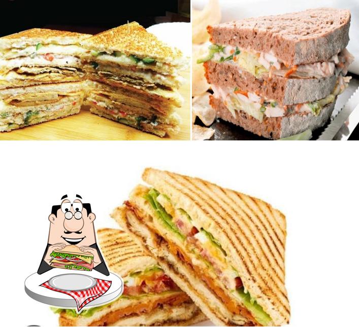 Club sandwich at College Crush Cafe