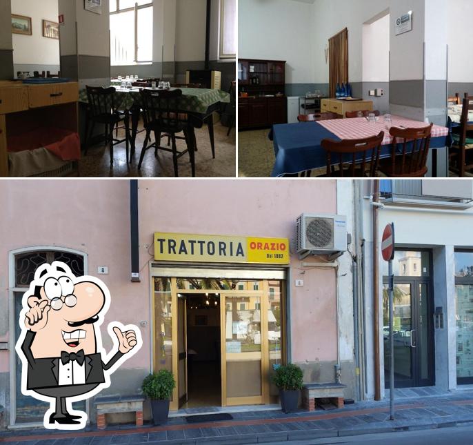 Gli interni di Trattoria Orazio