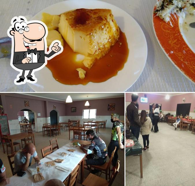 Это фотография, где изображены внутреннее оформление и еда в Restaurante Vila Amélia