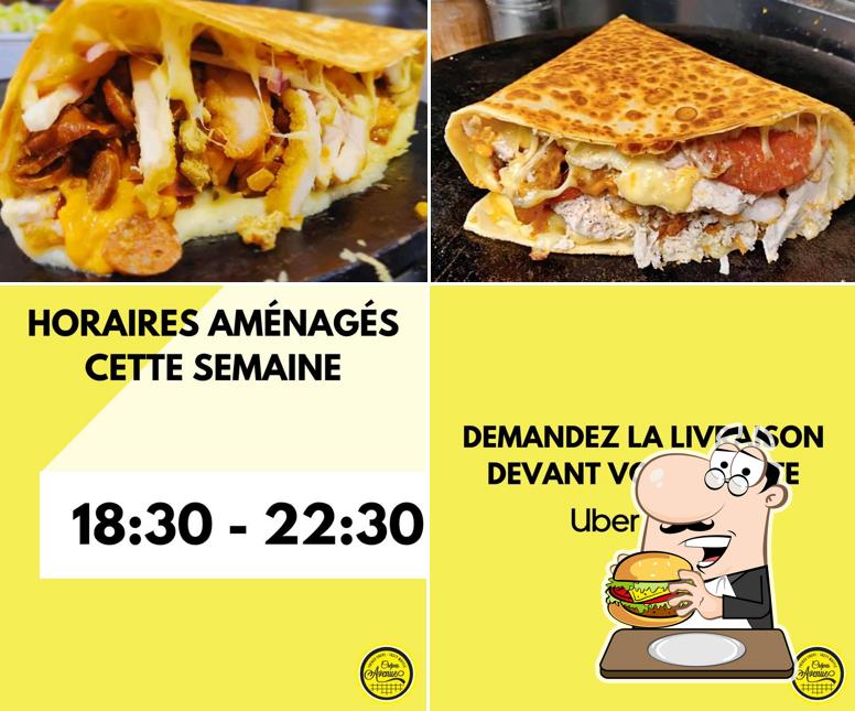 Commandez un hamburger à Crêpes Avenue