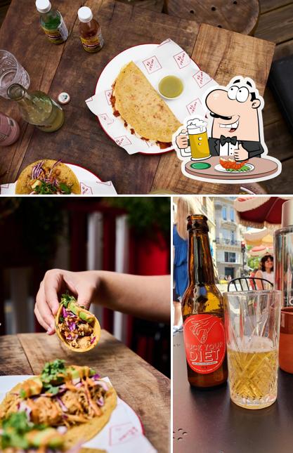 El Vecino Taquería Saint-Honoré sert un nombre de bières