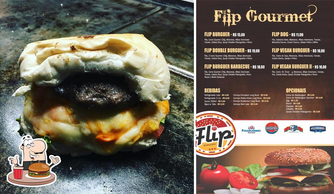 Experimente um hambúrguer no Flip Burguer Taubate