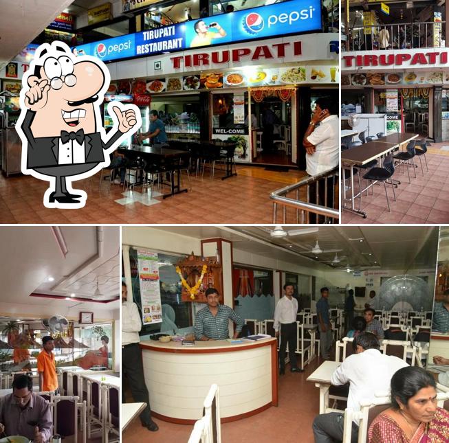The interior of Tirupati Restaurant