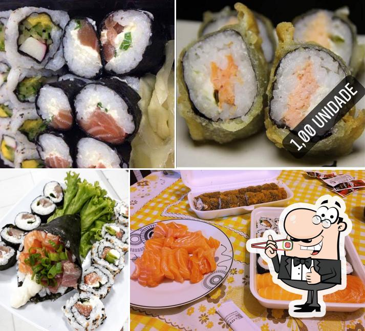 Rolos de sushi são disponibilizados no Japão Brasil Vargem Grande