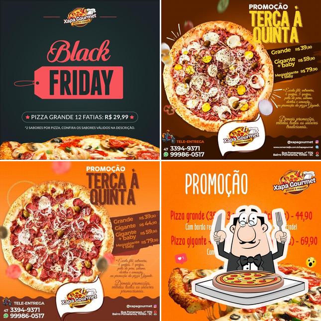 No Xapa gourmet pizzas e massas, você pode provar pizza