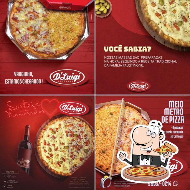 Escolha diferentes variedades de pizza