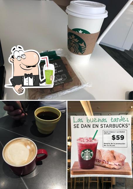 Enjoy a beverage at Starbucks
