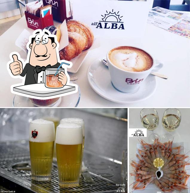 Among different things one can find drink and seafood at BAR CAFFE' ALL'ALBA