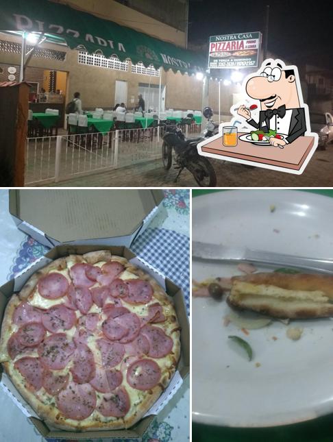 A Pizzaria Nostra Casa se destaca pelo comida e exterior