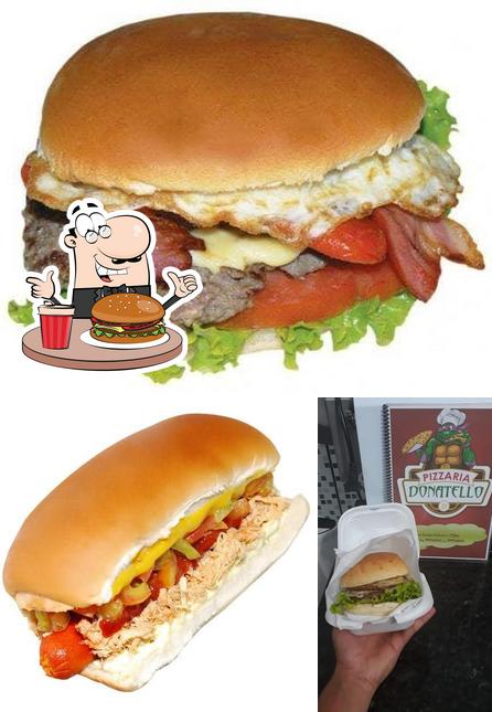 Try out a burger at Pizzaria Donatello