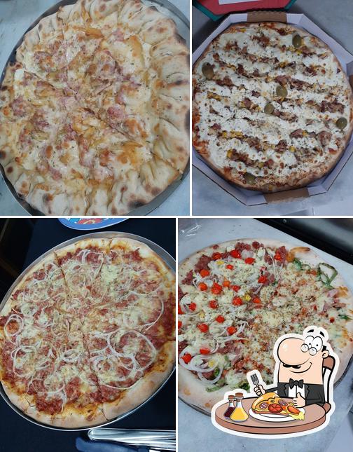 Escolha diferentes tipos de pizza