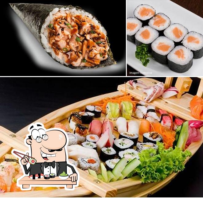 Escolha diversas opções de sushi