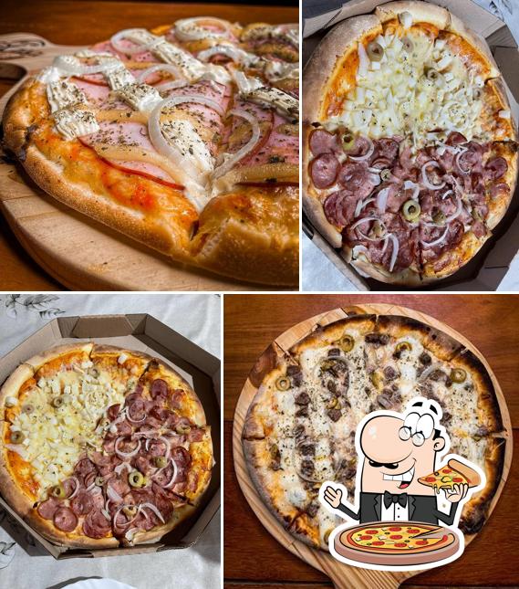 Consiga diferentes variedades de pizza