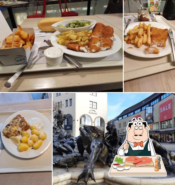 Рыба и картофель фри в "NORDSEE Nürnberg Hefnerplatz"