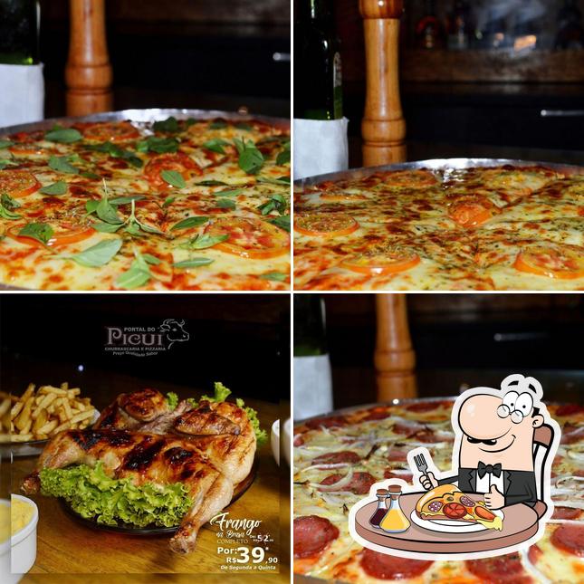 Escolha pizza no Restaurante Portal do Picuí