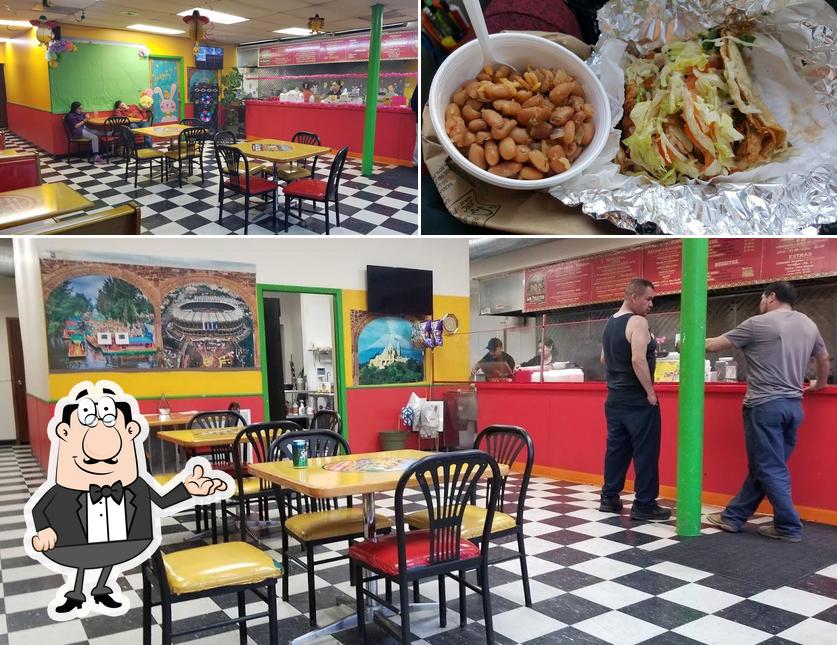 The photo of interior and food at Los Pollitos (Cash Only)