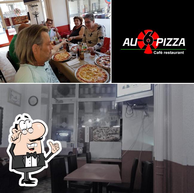 Gli interni di Au 6 pizza