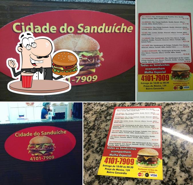 Experimente um hambúrguer no Cidade Dos Sanduíches