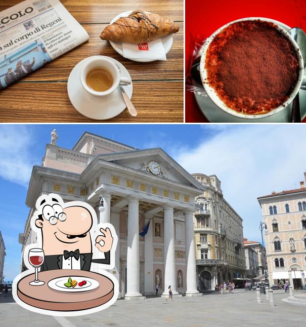 La cibo e esterno del ristorante
