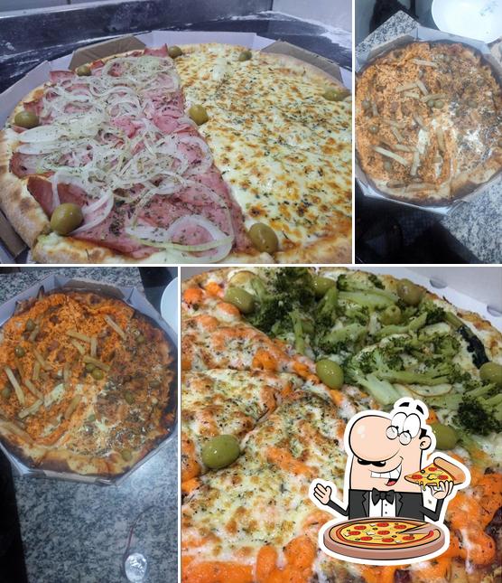 Escolha diferentes tipos de pizza