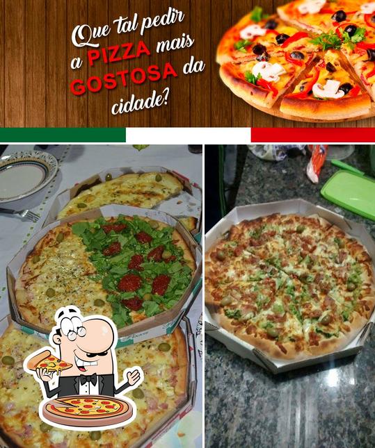 Experimente pizza no Pizzaria Recanto Feliz