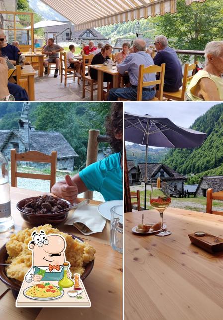La cibo e interni del ristorante