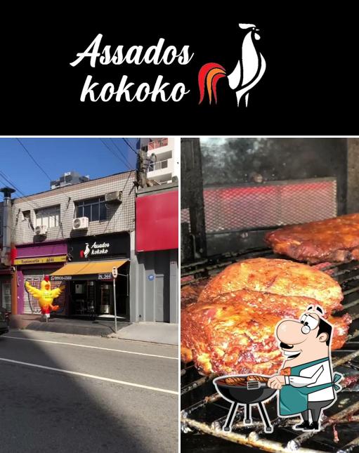 Assados kokoko oferece refeições de carne