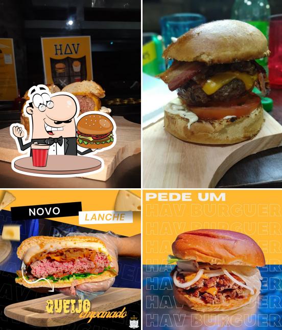 Peça um hambúrguer no HAV Burguers