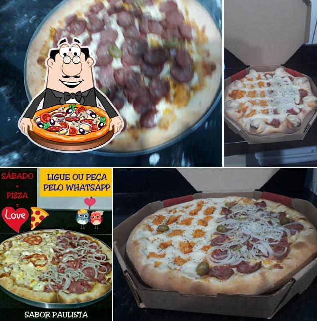 Experimente pizza no Pizzaria e esfihas sabor paulista