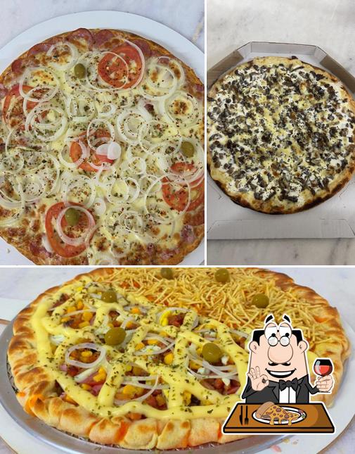 Escolha pizza no Boulevard Pizzaria