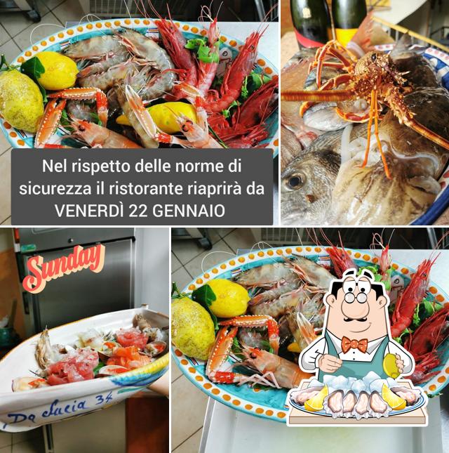 Elige entre las distintas comidas con marisco que sirven en Ristorante 34 da Lucia