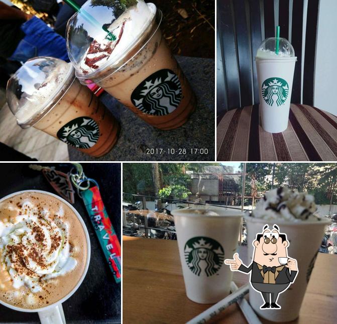 Try out various beverages provided by Starbucks