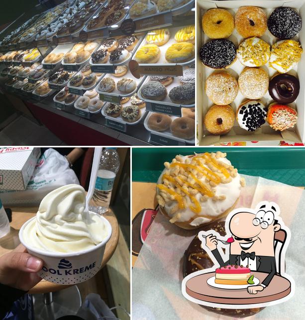 Krispy Kreme provides a selection of desserts